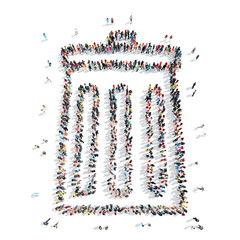 people  shape  trash cartoon
