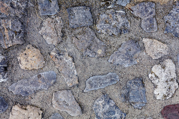 detail of cobblestone path