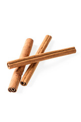 cinnamon sticks on white, (large depth of field, taken with tilt shift lens)