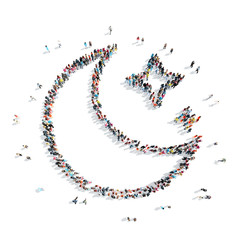 people  shape moon cartoon