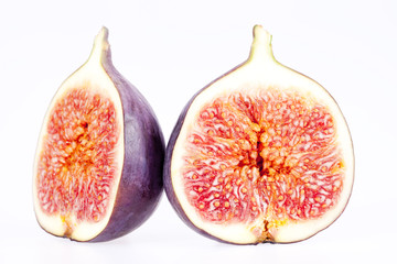 fruits of fresh figs isolated on white background