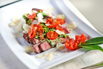 Steak grilled sliced