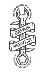 The emblem on the theme of repair.