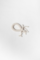 Dog toy - Natural cotton dog toy on a white background