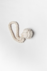 Dog toy - Natural cotton dog toy on a white background