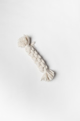 Dog toy - Natural cotton dog toy on a white background