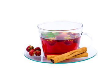 Wild strawberry with tea and cinnamon