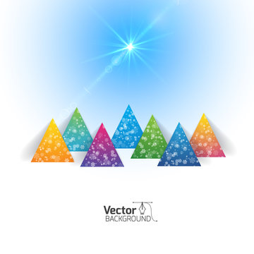 Simple vector christmas trees