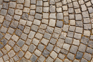 detail of cobblestone path