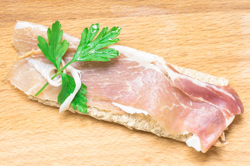 Appetizer with jamon