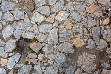 detail of cobblestone path