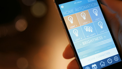 Smart Home Device - Home Control app close up