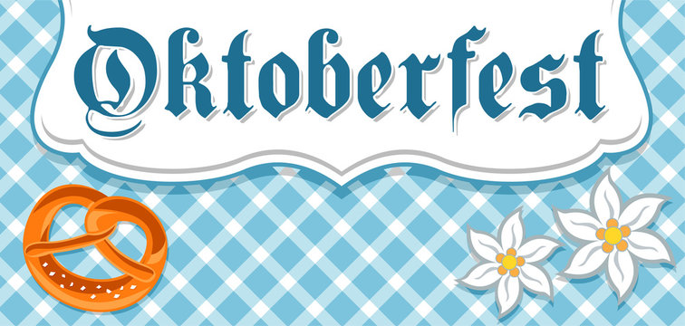 Oktoberfest Flyer, Karte, Einladungskarte oder Postkarte als Werbung