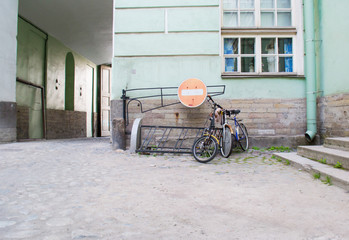 Fototapeta na wymiar Parking for bikes