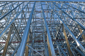 Hochregallager Stahlgerippe