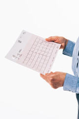 Obraz premium Hands with cardiogram