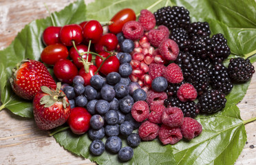 antioxidants fruits in leaf