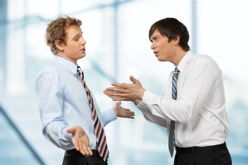 Arguing.