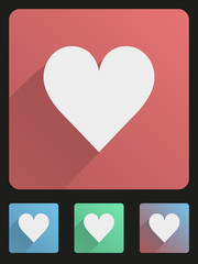 Flat icon set heart