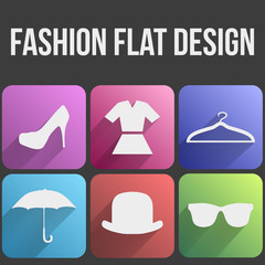 Flat icon set fashion for Web and Application.