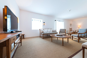 Interior of a modern spacious living room