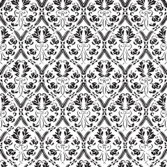 Seamless floral damask background vector