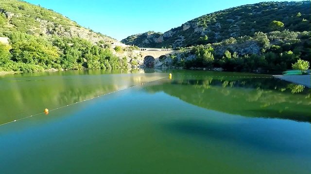 Drone, Pont du Diable, H&eacute;rault, France