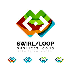 Set of infinity concepts, loop logo designs