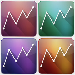 Modern flat business icons vector collection