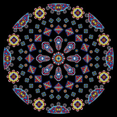 Cathedral window, vector illustration.