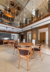 Modern restaurant interior, part of a hotel