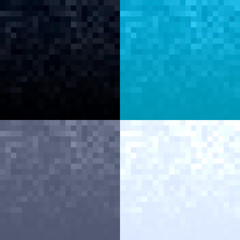 Pixel textures abstract backgrounds set.