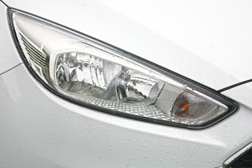 White Car Headlight