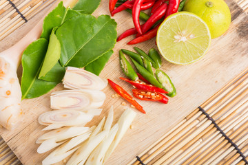 Thai Tom Yam soup herbs and spices