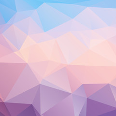 Pastel colors low poly background design. Vector geometrical pattern