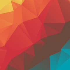 Fototapeta premium Retro colors low poly background design. Vector geometrical pattern