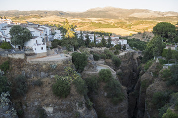 Obraz premium Partial view of the city of Ronda, monumental town, Malaga, Spai