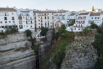 Fototapeta na wymiar Partial view of the city of Ronda, monumental town, Malaga, Spai