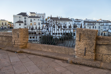 Partial view of the city of Ronda, monumental town, Malaga, Spai