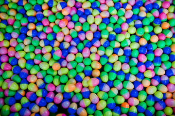 Colorful plastic eggs