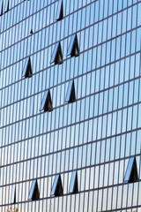 Fototapeta premium glass facade with opened windows