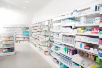 Photo sur Plexiglas Pharmacie Médicaments arrangés à la pharmacie