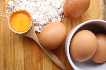 Eggs and flour