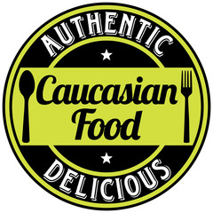 caucasian food sticker