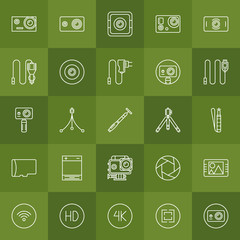Action camera vector set