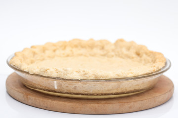 Masa asada para quiche lorraine en el molde pyrex
