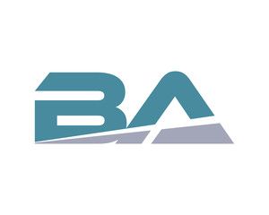 BA Letter Logo Modern - obrazy, fototapety, plakaty
