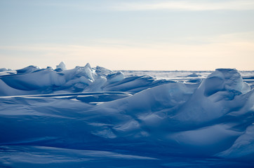 Alien landscape. Sea-ice, Antarctica