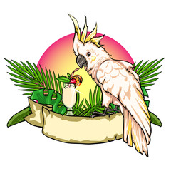 Exotic label with space for text