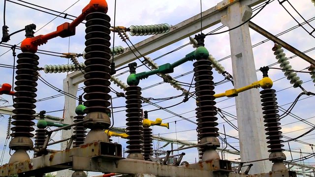 High voltage disconnector in modern electrical switchyard